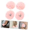 Homoyoyo 4 Pack Pink Faux Fur Pom Poms with Pins view 3