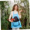 ifundom Cotton Canvas Fruit Harvest Apron with Large Opening, Adjustable Belt, and Small Pockets for Garden and Farm view 3