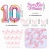 batnite 10th Birthday Balloons for Girls, Pink - Happy Birthday Banner view 3