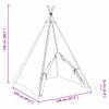 vidaXL White Teepee Tent 120 x 120 x 150 cm, Fabric and Plastic view 3