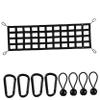 KOMBIUDA Pickup Truck Cargo Net, Black Polyester with Carabiner Hooks view 1