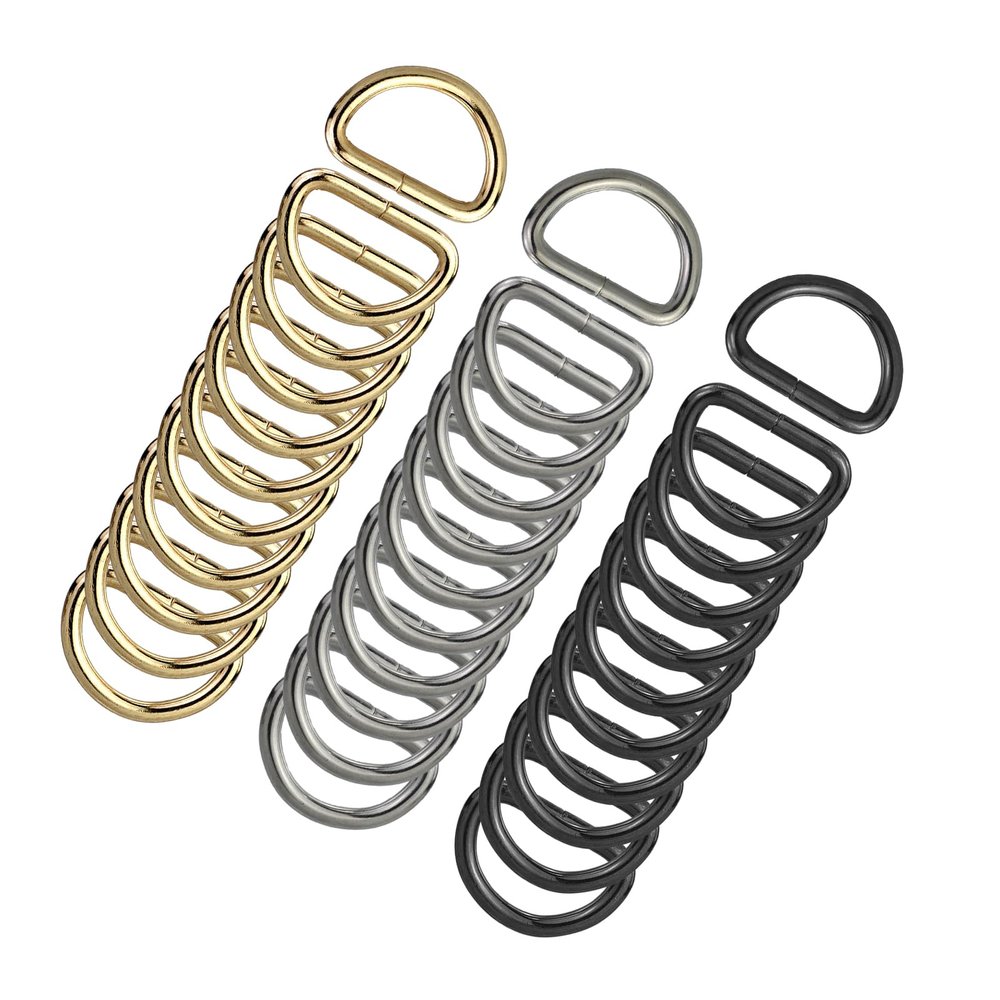 EUGENEKELLY Half-Round D-Ring, Metal D-Ring, 33 Pack