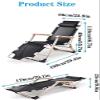 Lsoiup Folding Garden Sun Lounger, Reclining Chair for Relaxation, Beach Camping, 150 kg Capacity, Gray view 3