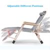 Lsoiup Folding Garden Sun Lounger, Reclining Chair for Relaxation, Beach Camping, 150 kg Capacity, Gray view 4
