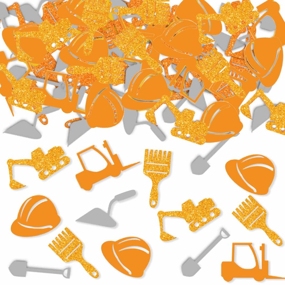 ParPix 100 Pcs Construction Birthday Confetti