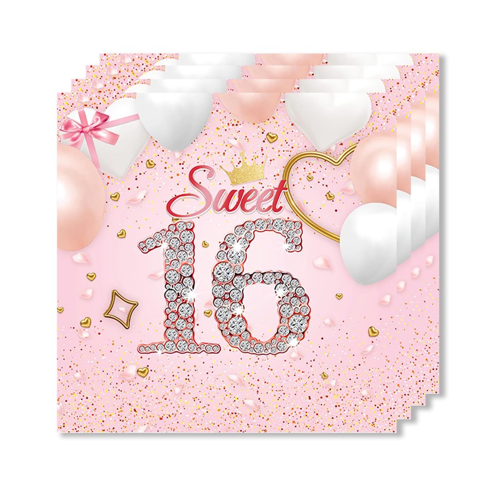 ParPix 20 Pack Sweet 16 Napkins