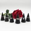 ZHENGCI Ring Stand, 5 Pieces, Wooden Ring Holder view 3