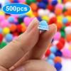 500 Count Colorful Pom Poms 10 mm view 2