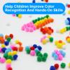 500 Count Colorful Pom Poms 10 mm view 4
