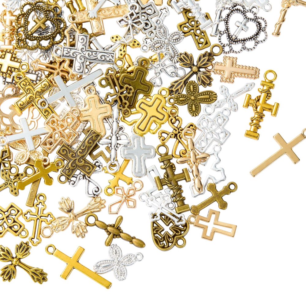 COGCHARGER 100-Piece Cross Charm Set