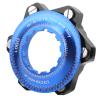 6-Bolt to Center-Lock Rotor Adapter, CNC-Anodized Aluminum, Black and Blue view 2