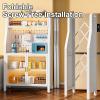 Generic White Baker's Rack with Doors | Freestanding Kitchen Cabinet | Microwave Storage with Two Doors | Stylish Baker's Rack for Hallway | Space-Saving Kitchen Organizer (86 cm) view 3