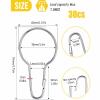 30 Shower Curtain Rings with Glide System, Stainless Steel, Silver view 2