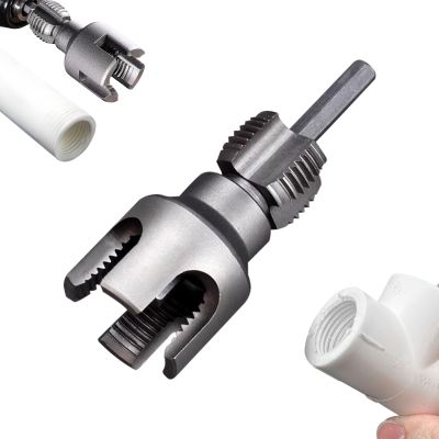 1/2" & 3/4" Pipe Thread Cutter with Integrated Internal/External Threading Tool