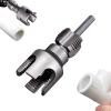 1/2" & 3/4" Pipe Thread Cutter with Integrated Internal/External Threading Tool view 1