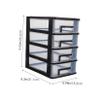 Black Four-Tier Plastic Storage Cabinet with Drawers view 2