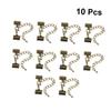 Angoily DIY Cord Ends and 12mm Lobster Clasp with 5cm Chain for Jewelry Making - 10 Pieces view 2