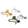 Angoily DIY Cord Ends and 12mm Lobster Clasp with 5cm Chain for Jewelry Making - 10 Pieces view 4