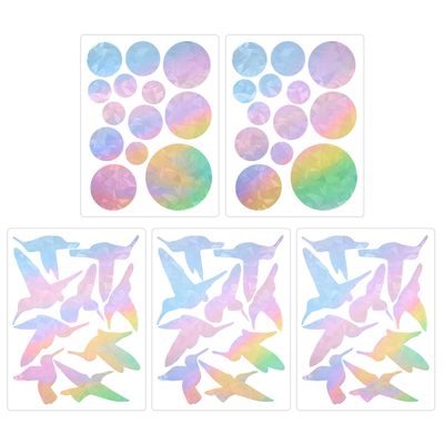 QWORK 47-Piece Prisma Window Stickers