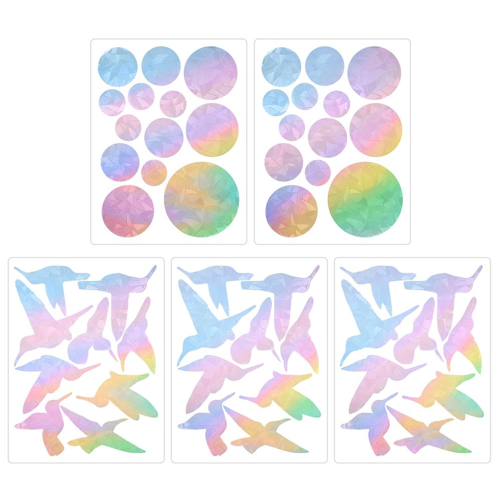 QWORK 47-Piece Prisma Window Stickers