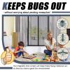 Magnetic Insect Screen Door Curtain, 119 x 177 cm, Black view 4