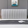 JANEMUA Waterproof Stripe Headboard Cover, Elastic Anti-Collision Slipcover, Soft Solid-Color Dustproof Protection, Gray, 200 cm view 2