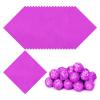 PATIKIL 100 Pcs Foil Paper Wrappers, 9x9cm Aluminum Foil Candy Paper, Pink view 1