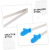 MAGICLULU 8-Piece Stainless Steel Mini Tongs with Silicone Tips view 3