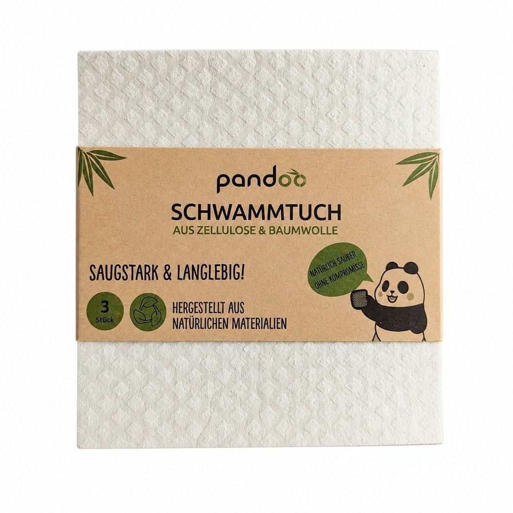pandoo Sustainable Sponge Cloths 3-Pack