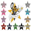 3 Glitter Star Iron-On Patches 65mm view 3