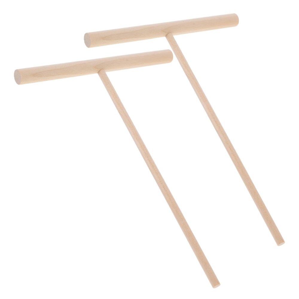 PRETYZOOM 2-Piece Wooden Crepe Spreader Set