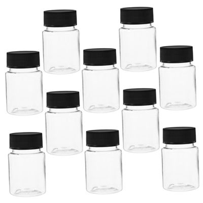 PRETYZOOM Clear PET Sample Bottles, 50 mL, Wide Mouth with Caps