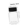 PRETYZOOM Clear PET Sample Bottles, 50 mL, Wide Mouth with Caps view 2