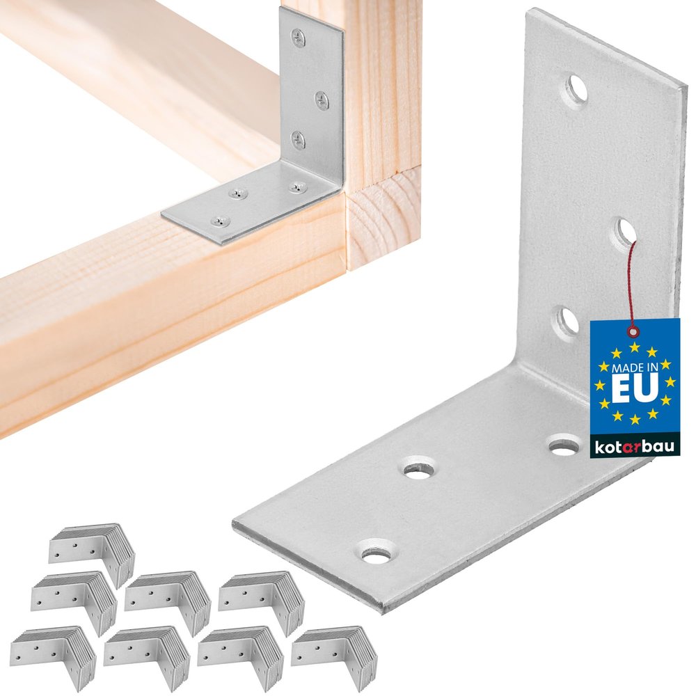 KOTARBAU 100-Pack 50 x 50 x 25 mm Galvanized Steel Angle Brackets