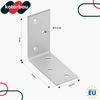 KOTARBAU 100-Pack 50 x 50 x 25 mm Galvanized Steel Angle Brackets view 3