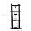 Cold Brew Coffee Maker Tower with Glass Container and Wooden Stand view 2