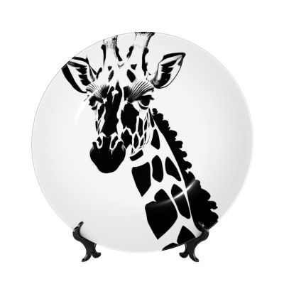 PHAYAH Decorative Bone China Plate, 20.3 cm, with Display Stand
