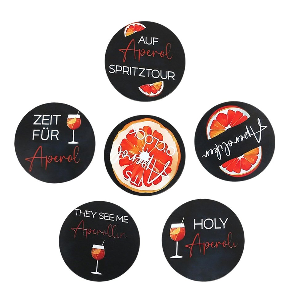 Set of 6 Aperol Cork Coasters