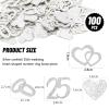 AuraFusion Silver Wedding Confetti 100 pcs Glitter view 2