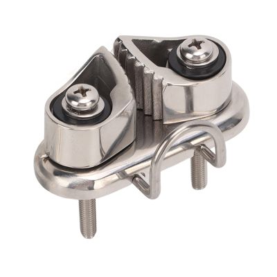 CHICIRIS Marine Cam Cleat with Wire Loop, 316 Stainless Steel, Quick Entry, for 10 mm Rope