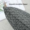 JOTOM 2-Pack Corduroy Pillow Covers, 3D Bubble Texture, Gray, 20 x 20 in view 3