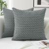 JOTOM 2-Pack Corduroy Pillow Covers, 3D Bubble Texture, Gray, 20 x 20 in view 4