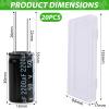 LongZYU 20-Pack 2200µF 50V Aluminum Electrolytic Capacitors view 2