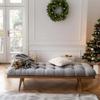 Bench Cushion 120x40 Beige/Green/Red, Washable, 10 cm Thick, Non-Slip, Black 110x50 cm view 2