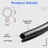 Silicone Rubber Seal for Doors and Windows, 10 m, Black TPE Weather Strip for 36 mm Gaps view 2