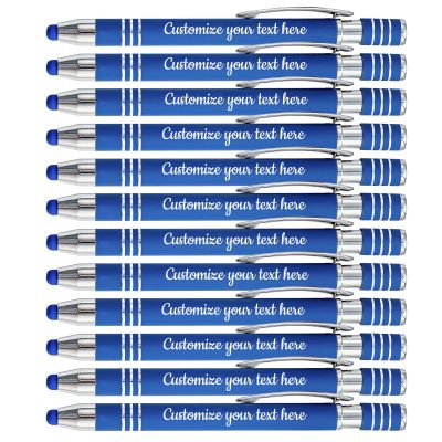 SHKINETARRY Personalized Pens with Name Text, Custom Engraved Stylus Pens for Weddings, Business, Men and Women, 252-Pack, Black Ink