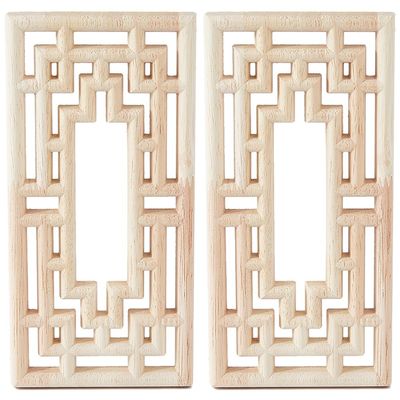 SUPERFINDINGS 2-Piece Rubber Hollow Wood Carved Onlay Application