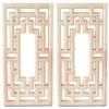 SUPERFINDINGS 2-Piece Rubber Hollow Wood Carved Onlay Application view 1