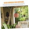 Hanging Wooden Bird Nest for the Garden, Protection from Wind and Snow view 3