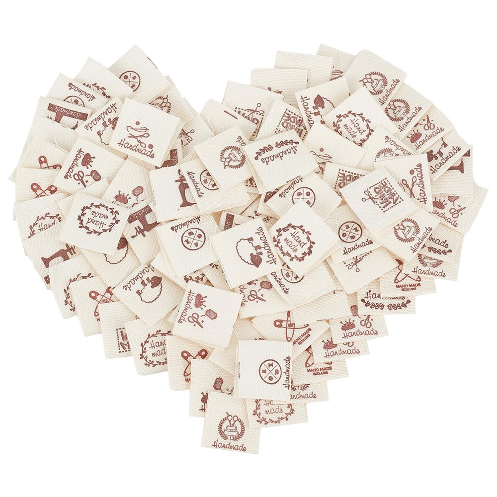 letsinstyle 100 Pack Cotton Clothing Labels